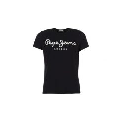 T-shirty z krótkim rękawem Pepe jeans ORIGINAL STRETCH. Czarne t-shirty męskie Pepe Jeans, s, bez wzorów, z jeansu, bez kołnierzyka, krótkie. Za 109,00 zł.