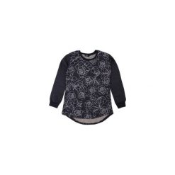 Bluzy damskie: Bluza damska luźna z lamówkami, we wzory, w kwiaty sportowa