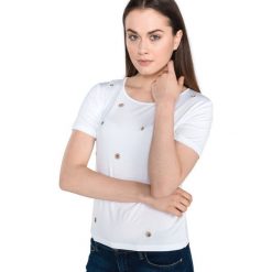 Guess Eyelets Koszulka Biały. Białe koszulki damskie Guess, s, z aplikacjami, z elastanu. Za 223,95 zł.