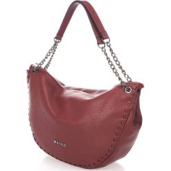 Torebki klasyczne damskie: Skórzana torebka w kolorze bordowym – 40 x 37 x 13 cm