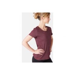 Koszulka krótki rękaw regular Gym & Pilates 500 damska. Czerwone koszulki damskie DOMYOS, xl, z elastanu. Za 19,99 zł.