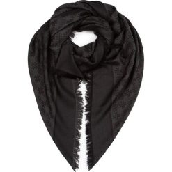 Chusta Tory Burch Logo Jacquard 45664. Czarne szaliki damskie Tory Burch, bez wzorów. Za 979,00 zł.