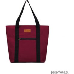 Duża torba Miss Szoperka 1 - burgund. Czerwone shopper bag damskie marki Pakamera, z tkaniny, duże. Za 189,00 zł.