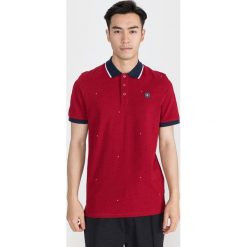 Jack & Jones Aop Polo Koszulka Czerwony. Czerwone podkoszulki męskie Jack & Jones, m, w grochy, z bawełny, polo, bez rękawów. Za 109,95 zł.