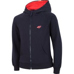 Bluza dziewczęca (122-164) JBLD202 - granat. Pomarańczowe bluzy dziewczęce marki 4F JUNIOR, bez wzorów, z bawełny, bez rękawów, z kapturem. Za 79,99 zł.