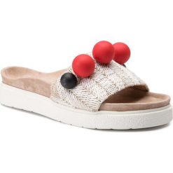 Klapki INUIKII - Slipper Raffia Pearl 70104-3 White. Brązowe klapki damskie marki Inuikii, bez wzorów, ze skóry, bez obcasa. Za 1129,00 zł.