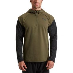Bluzy męskie: Puma Bluza męska 1/4 Zip Energy Hoodie zielona r. M (515656 03)
