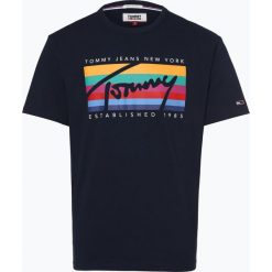 Tommy Jeans - T-shirt męski, niebieski. Niebieskie t-shirty męskie Tommy Jeans, m, z napisami, z bawełny, retro, bez kołnierzyka. Za 179,95 zł.