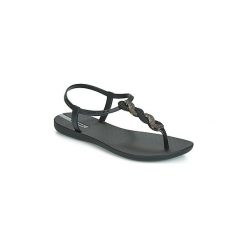 Sandały Ipanema PREMIUM CURL. Czarne sandały damskie Ipanema, bez wzorów, bez obcasa, bez zapięcia. Za 159,20 zł.