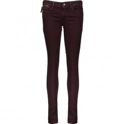 Dżinsy "Luz" - Skinny fit - "Luz" w kolorze bordowym. Czerwone rurki damskie Replay, z aplikacjami. W wyprzedaży za 217,95 zł.