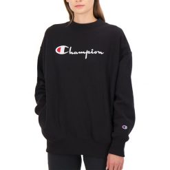 CHAMPION HIGH NECK SCRIPT LOGO REVERSE WEAVE > 112192-KK001. Bluzy damskie Champion, l, z aplikacjami, z bawełny, bez rękawów, długie, bez kaptura. Za 419,99 zł.