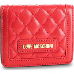 Mały Portfel Damski LOVE MOSCHINO - JC5614PP17LA0500 Rosso. Czerwone portfele damskie Love Moschino, bez wzorów, ze skóry ekologicznej. W wyprzedaży za 269,00 zł.
