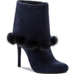 Botki EVA MINGE - Martita 2J 17BD1372199EF 807. Niebieskie botki damskie zamszowe marki Eva Minge. W wyprzedaży za 279,00 zł.
