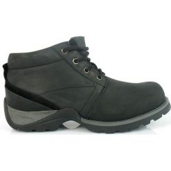 SKÓRZANE Czarne Męskie Buty za Kostkę. Czarne półbuty męskie Expander, na co dzień, na zimę, bez wzorów, ze skóry, bez zapięcia. Za 79,00 zł.