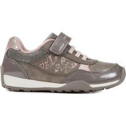 Sneakersy "New Jocker" w kolorze szaro-jasnoróżowym. Szare trampki dziewczęce geox kids, bez wzorów, bez zapięcia. W wyprzedaży za 119,95 zł.