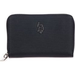 U.S. POLO ASSN. portfel damski Portsmouth Medium, czarny. Czarne portfele damskie U.S. Polo Assn., bez wzorów. Za 189,00 zł.
