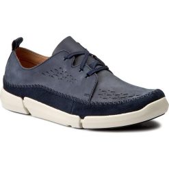 Półbuty CLARKS - Trifri Lace 261272117 Navy Nubuck. Niebieskie półbuty męskie Clarks, ze skóry, eleganckie. W wyprzedaży za 259,00 zł.