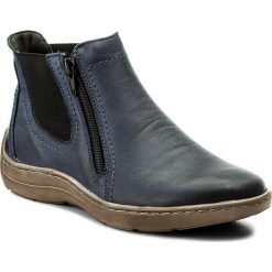 Sztyblety ŁUKBUT - 1189 C.Granat. Niebieskie buty zimowe damskie Łukbut, z materiału. W wyprzedaży za 209,00 zł.