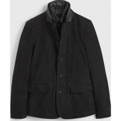 AllSaints - Kurtka skórzana Survey LTHR Blazer. Czarne kurtki męskie AllSaints, xl, bez wzorów, z poliesteru, krótkie, bez kaptura. W wyprzedaży za 1699,00 zł.