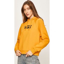Vans - Bluza. Żółte bluzy damskie Vans, s, z nadrukiem, z bawełny, bez rękawów, z kapturem. W wyprzedaży za 179,90 zł.
