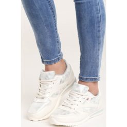 Buty sportowe damskie: Srebrno-Białe Buty Sportowe Riella