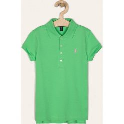 Polo Ralph Lauren - T-shirt dziecięcy 128-176 cm. Zielone bluzki dziewczęce Polo Ralph Lauren, bez wzorów, z elastanu, polo, z krótkim rękawem, krótkie, bez kaptura. Za 219,90 zł.