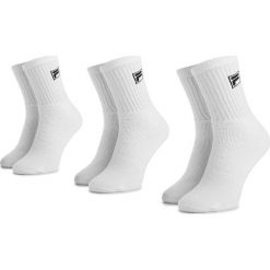 Zestaw 3 par wysokich skarpet unisex FILA - F9000 White. Białe skarpetki damskie Fila, bez wzorów, z elastanu. Za 35,99 zł.