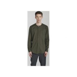 Koszula Harmony bez Kołnierza Khaki. Zielone koszule męskie Delikatessen, l, bez wzorów, z gumy, bez kołnierzyka, bez rękawów. Za 600,00 zł.
