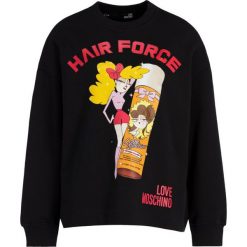 Bluza LOVE MOSCHINO W635502M 4068. Czarne bluzy damskie Love Moschino, m, bez wzorów, z bawełny, bez rękawów, bez kaptura. W wyprzedaży za 469,00 zł.