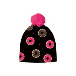 Czapka hauer CAKES. Czarne czapki damskie Hauer, z nadrukiem, z polaru. Za 69,00 zł.
