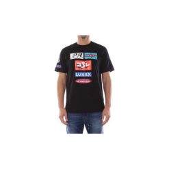 T-shirty z krótkim rękawem Diesel 00SNSX 0CATM T-JUST-YA. Czarne t-shirty męskie Diesel, xl, bez wzorów, bez kołnierzyka, krótkie. Za 197,61 zł.