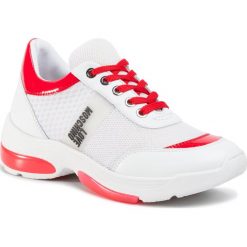Sneakersy LOVE MOSCHINO - JA15125G1AIQ110C Bian/Bian/Rosso. Czerwone półbuty damskie Love Moschino, ze skóry ekologicznej. W wyprzedaży za 759,00 zł.
