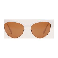 Mango - Okulary Bianca. Białe okulary przeciwsłoneczne damskie marki Mango. Za 89,90 zł.