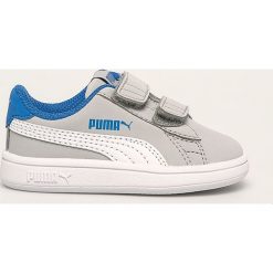 Puma - Buty dziecięce Smash v2 Buck V. Szare trampki chłopięce Puma, bez wzorów, z gumy, sportowe, bez zapięcia. W wyprzedaży za 119,90 zł.