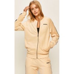 Diesel - Bluza. Czarne bluzy damskie Diesel, s, z aplikacjami, z elastanu, bez rękawów, bez kaptura. W wyprzedaży za 289,90 zł.