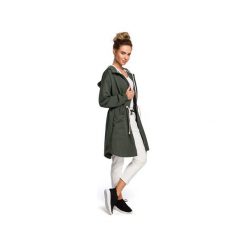 M416 Długa bluza z kapturem militarno zielona. Zielone bluzy damskie Moe, s, z elastanu, długie. Za 215,00 zł.
