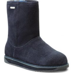 Buty EMU AUSTRALIA - Paterson Classic Lo W11590 Midnight. Niebieskie kozaki damskie EMU Australia, ze skóry, klasyczne, na niskim obcasie, bez zapięcia. W wyprzedaży za 499,00 zł.