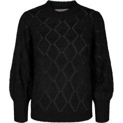 Sweter "Joanna" w kolorze czarnym. Czarne swetry damskie Kaffe, m, bez wzorów, ze splotem, bez rękawów, bez kaptura. W wyprzedaży za 132,95 zł.