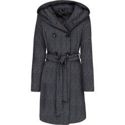 Krótki płaszcz z domieszką wełny bonprix czarno-biel wełny. Czarne płaszcze damskie bonprix, z wełny, krótkie. Za 189,99 zł.