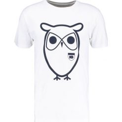 T-shirty męskie z nadrukiem: Knowledge Cotton Apparel OWL BADGE TEE Tshirt z nadrukiem white