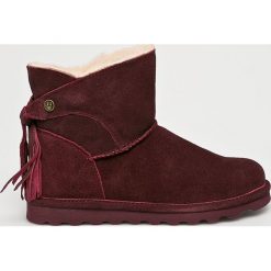 Bearpaw - Śniegowce. Żółte śniegowce damskie marki Bearpaw, ze skóry, bez zapięcia. W wyprzedaży za 269,90 zł.