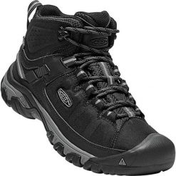 KEEN Botki Targhee Exp Mid Wp M Black / SteelGrey (rozmiar 46). Czarne botki męskie Keen, ze skóry, bez zapięcia. Za 601,00 zł.