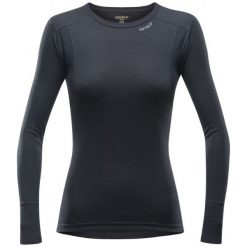 Devold Koszulka Damska Hiking Woman Shirt Black M. Czarne koszulki damskie termoaktywne marki Devold, m, bez wzorów, z wełny, bez kołnierzyka, z długim rękawem, długie, bez kaptura, outdoorowe. W wyprzedaży za 219,00 zł.