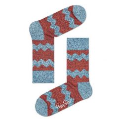 Skarpety Happy Socks Wool Zig Stripe (WZST22-3000). Pomarańczowe skarpetki damskie Happy Socks, z bawełny. Za 29,99 zł.