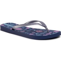 Japonki IPANEMA - Classica Happy VIII Fe 82722 Blue/Silver 21345. Szare klapki damskie Ipanema, bez wzorów, z tworzywa sztucznego, bez obcasa. Za 49,99 zł.