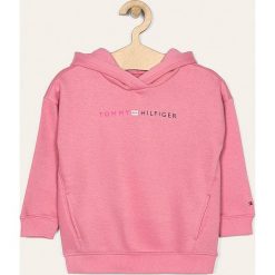 Tommy Hilfiger - Bluza dziecięca 98-176 cm. Różowe bluzy dziewczęce TOMMY HILFIGER, z nadrukiem, z bawełny, bez rękawów, z kapturem. Za 269,90 zł.