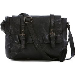 Torebki klasyczne damskie: Skórzana torebka w kolorze czarnym – 24 x 28 x 11 cm
