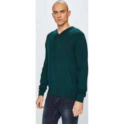 Lacoste - Sweter. Zielone swetry męskie Lacoste, xl, bez wzorów, z wełny, bez kołnierzyka, bez kaptura. W wyprzedaży za 319,90 zł.