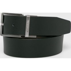 Calvin Klein - Pasek skórzany. Czarne paski męskie marki Calvin Klein, w paski, ze skóry. Za 269,90 zł.