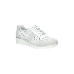 Buty do koszykówki damskie: Buty Casu Białe półbuty sportowe skórzane ażurowe DP028/18WH